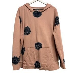 The Rail Hoodie Mens Medium Pink Tie Dye Pullover Sweatshirt Kangaroo Pocket